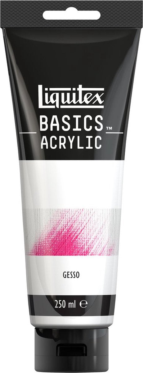 Liquitex 8870305 basics gesso tubo da 250 ml – primer acrilico macinato | per pittura acrilica tecnica mista