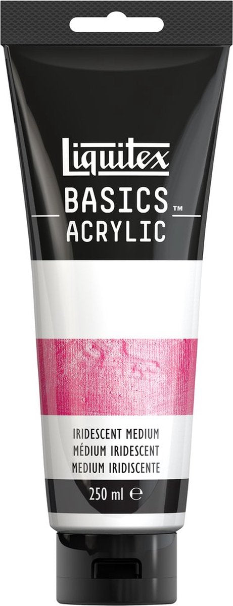 Liquitex 8870309 basics iridescent medium tubo – medium acrilico iridescente, trasparente miscelabile, 250 ml