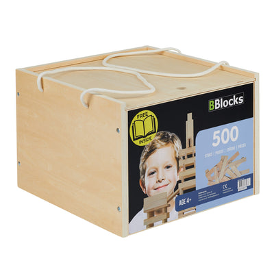 Blocks Building Boards en caja de almacenamiento, 500dlg.