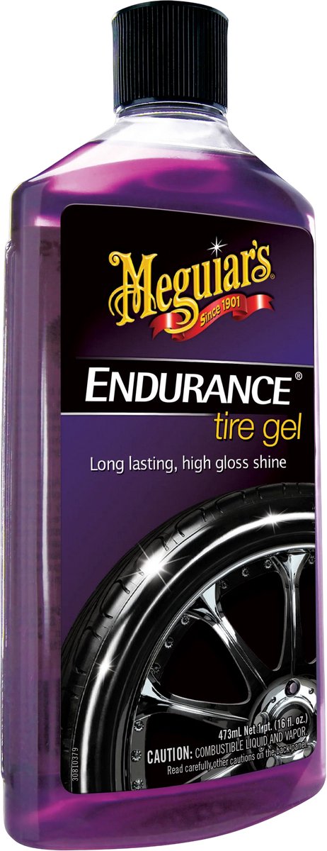 Meguiar's Meguiar's Endurance Gel protettivo per pneumatici ad alta brillantezza – 473 ml – Gel nero per pneumatici – Nero intenso lucido – Lucentezza per pneumatici a lunga durata – Senza spruzzi eccessivi o macchie