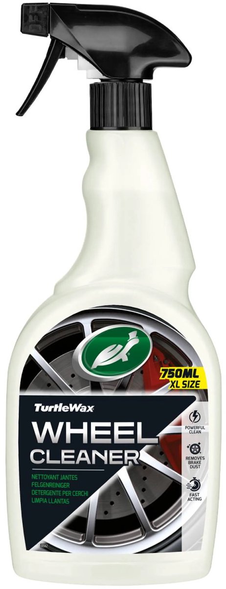 Limpiador de ruedas Turtle Wax - uso en llantas de aleación, acero y tapacubos de plástico - elimina eficazmente el polvo de los frenos, el aceite y la suciedad de la carretera - 750 ml