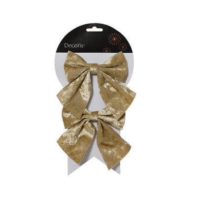 Decoris lazo dorado juego de 2 piezas 12x13cm