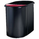 Pattumiera coperchio nero rosso 20 e 9 l