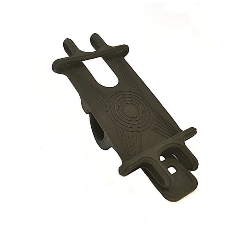 Porta del telefono in silicone per assemblaggio su manubrio in bicicletta, nero