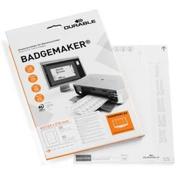 Inserto per badge durevole badgemaker bianco