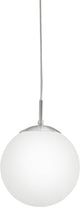 Eglo rondo - hanglamp - 1 lichts - ø200mm. -nikkel-mat - wit
