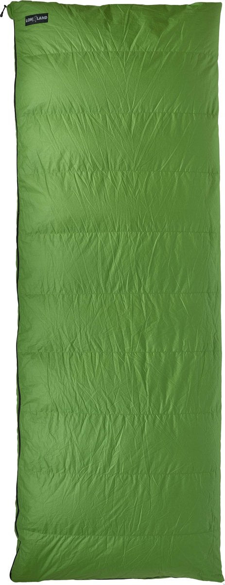 Sacco a pelo estivo in piuma Lowland da esterno - modello coperta - 210 x 80 cm - verde