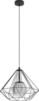 Eglo vernham - hanglamp - e27 - ø 44,5 cm - zwart