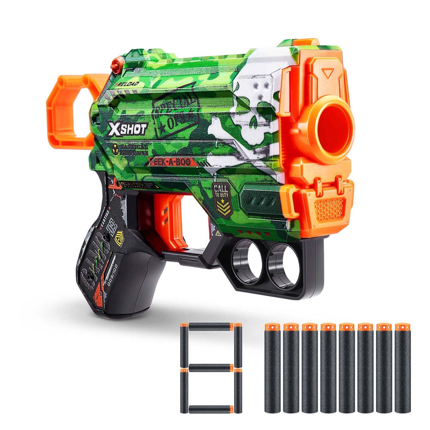 Zuru X-shot Skins amenaza con 8 dardos