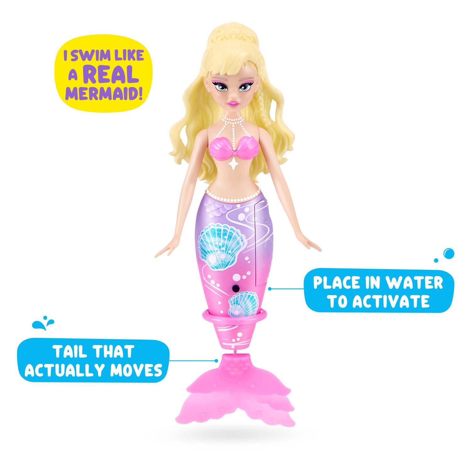 Zuru mascotas sirena nadadora viva