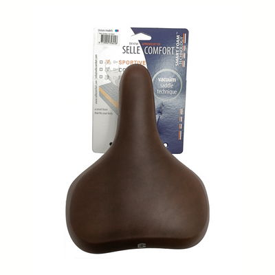 Selle Comfort Comfort Saddle Forma de memoria marrón puro