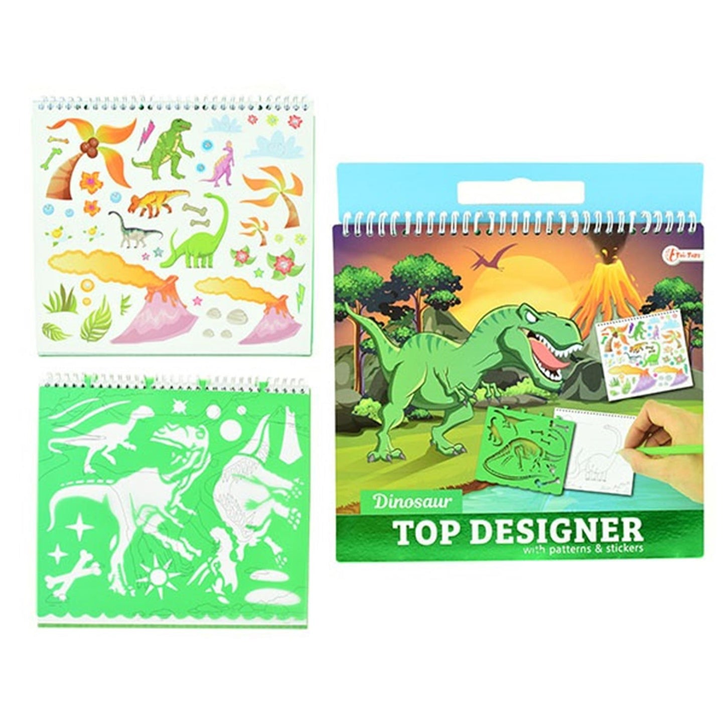 Toi-toys toi toys schetsboek met sjabloon dino