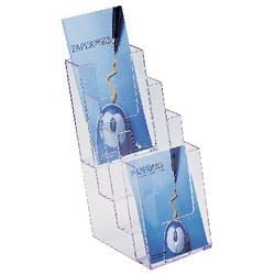 Porta documenti helit in plastica trasparente quattro scomparti