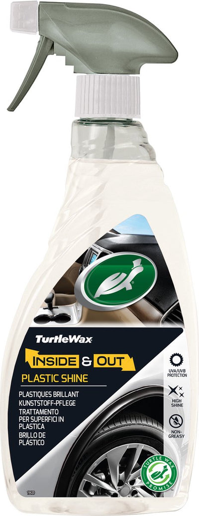 Cera de tortuga para brillar plásticos del revés - para todos los plásticos interiores y exteriores - limpia, brilla y protege - previene la decoloración y el agrietamiento - fórmula de secado rápido - 500ml