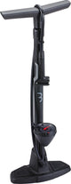 Pompa da bicicletta Bbb Cycling Airwave con manometro - Pompa da pavimento per bici da corsa e mountain bike - Pompa a pedale per bicicletta 9 bar - Nera - BFP-20