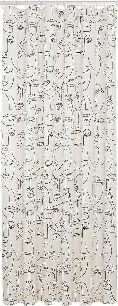 Sealskin mind - shower curtain 180x200 cm - peva - black and white