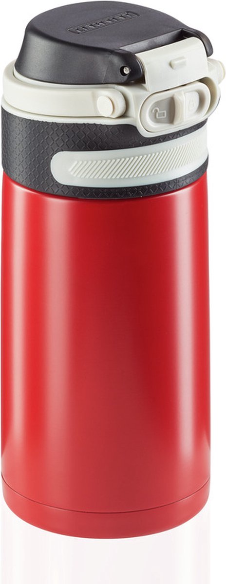 Tazza ribaltabile thermos Leifheit - 350 ml - acciaio inossidabile - rosso