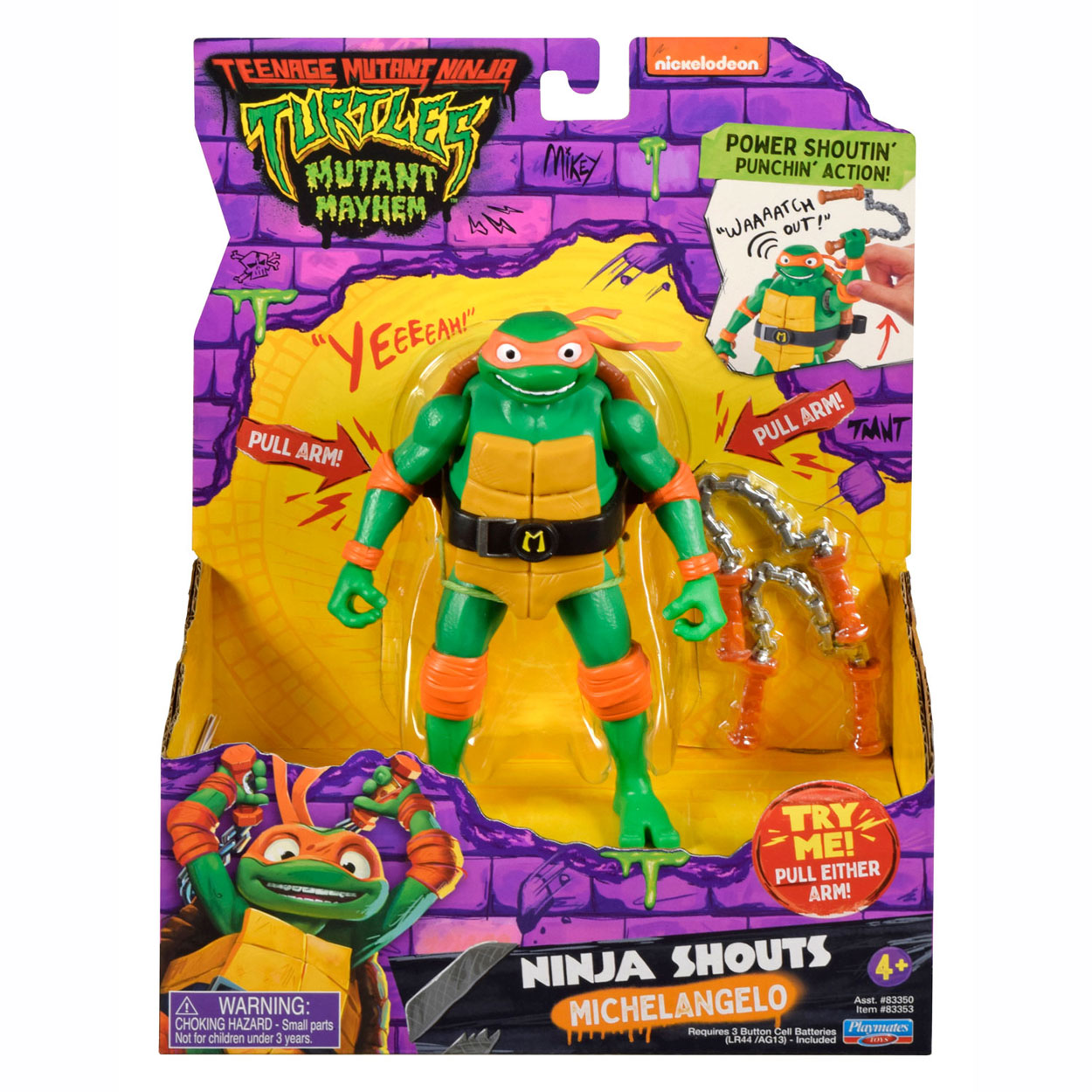 Boti adolescente mutante tortugas ninja ninja gritos speel figura michelangelo