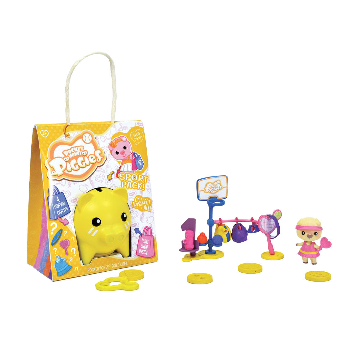 Boti pockey dinero cerditos figura de juego con hucha pack deportivo