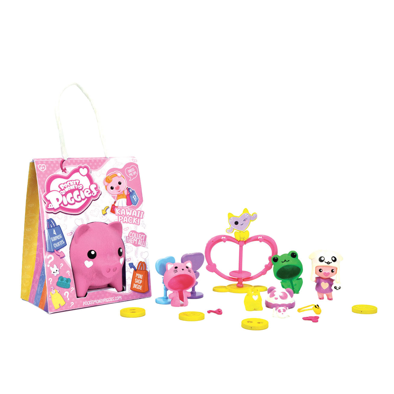 Boti pockey money piggies jugando figura con alcancía kawaii pack