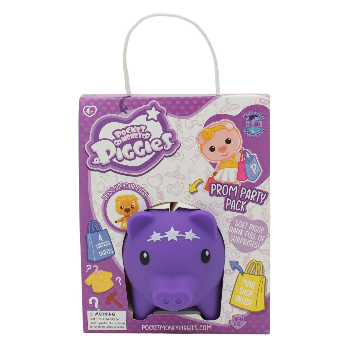 Figura de acción Boti pockey money piggies con paquete de fiesta de graduación de alcancía