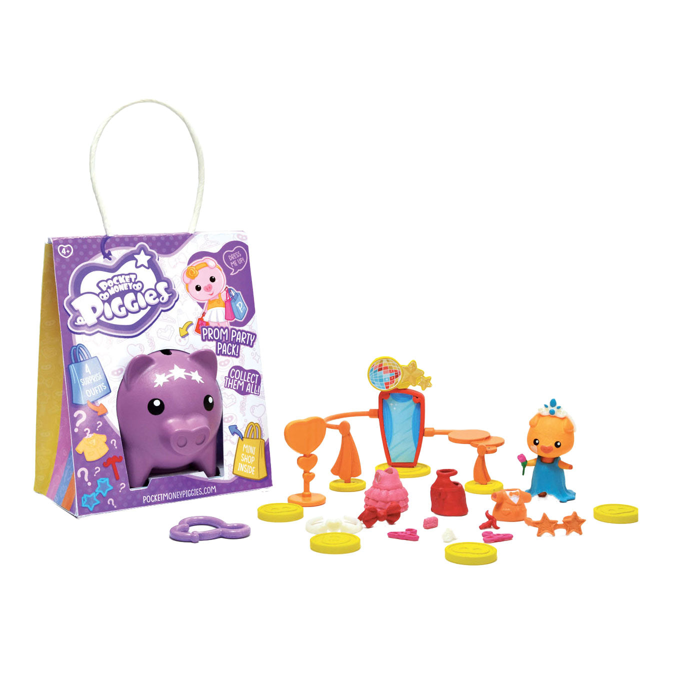 Figura de acción Boti pockey money piggies con paquete de fiesta de graduación de alcancía