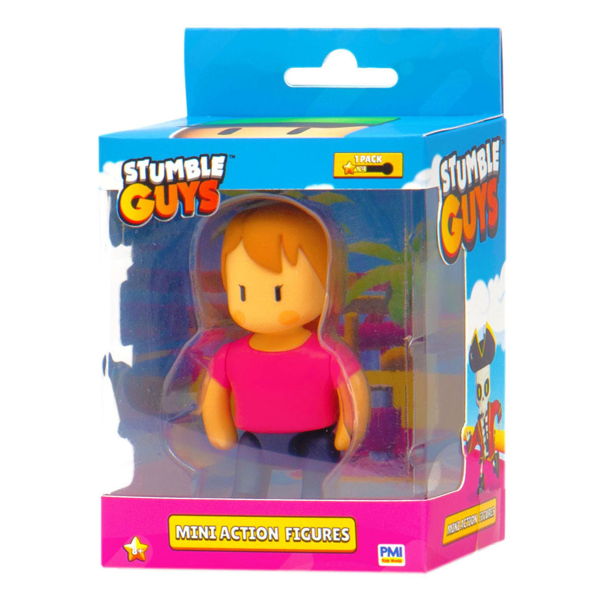 Stumble guys mini actiefiguur - ms. stumble