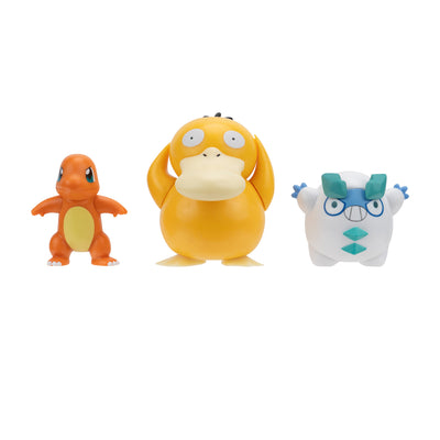 Set di figure di Boti batte charmander, galar, darumaka, 3 pezzi.