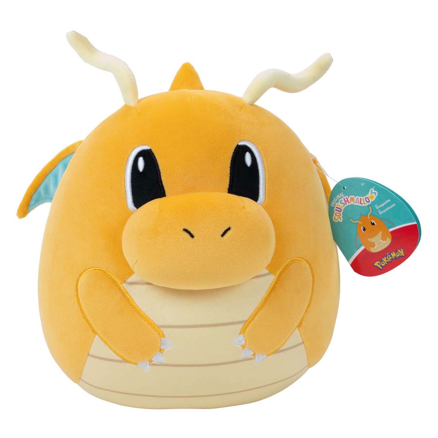 Jazwares squishmallows pokemon coccola lussuoso dragonite, 25 cm