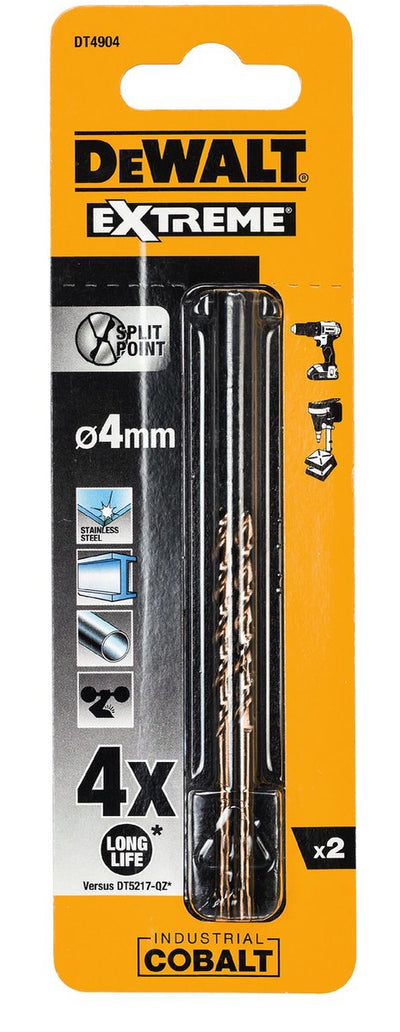 Accesorios dewalt taladro hss industrial metal cobalto 4.0mm - dt4904-qz