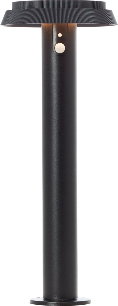 Brilliant alvero - buiten sokkellamp - hoogte 50 cm - led 4w - solar - 500 lm - 3000k - ip44 - sensor - zwart
