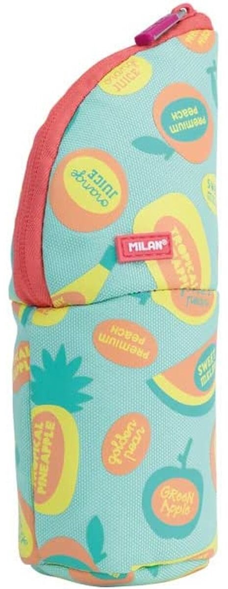 Astuccio scuola Milano frutikis verde arancione 21 x 11,5 x 8 cm