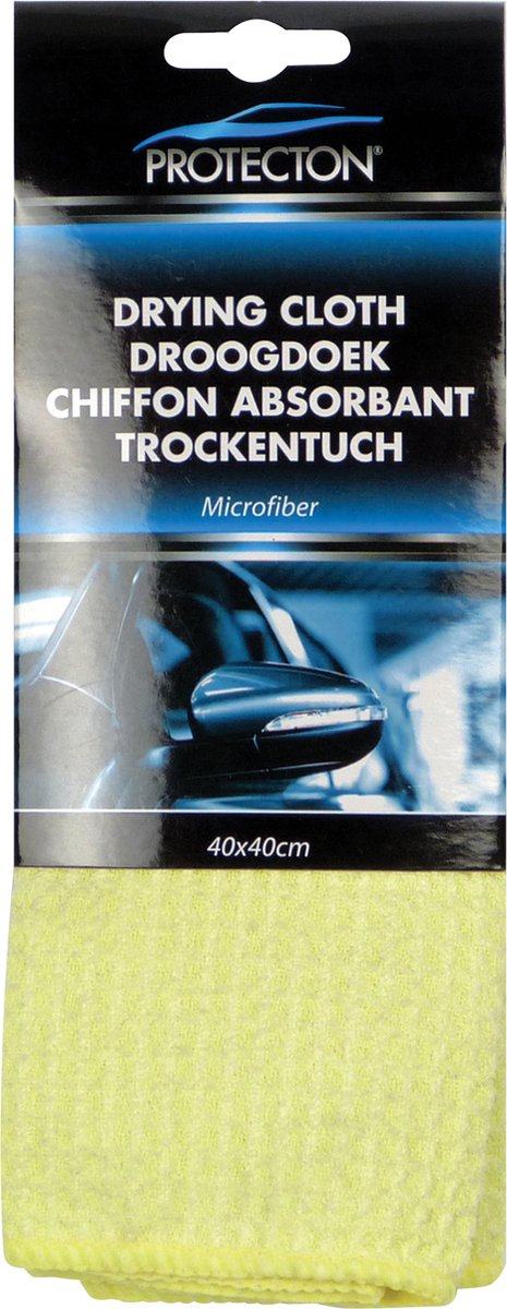 Paño de secado de microfibra Protecton - para secar - máximo resultado de secado - estructura tipo gofre de microfibra - absorbe hasta 3 veces más agua - seguro para todas las superficies - 40x40cm