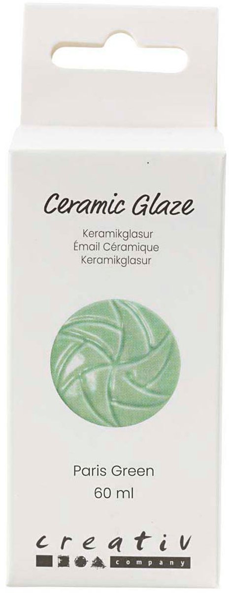 Esmalte cerámico Creativ Company, 984-1101 °c, opaco, verde París, 60 ml 1 botella
