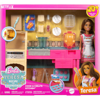 Ricetta pop Teresa della famiglia Barbie per l'amicizia e il gioco da gioco da cucina