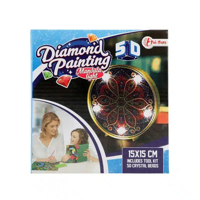 Lampada di pittura di diamanti mandala