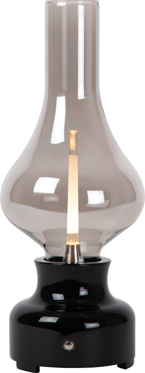 Lucide Jason - lámpara de mesa recargable - batería recargable - LED 3 stepdim - 1x2w 3000k - negro