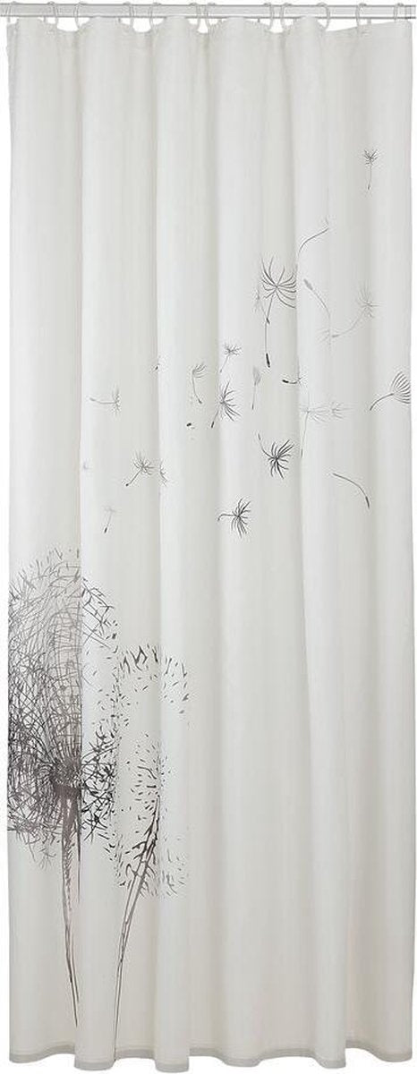 Tenda da doccia Sealskin Flow 180x200 cm - poliestere - bianco e nero