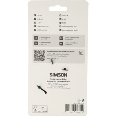Faro anteriore Simson aurora e-line 120s