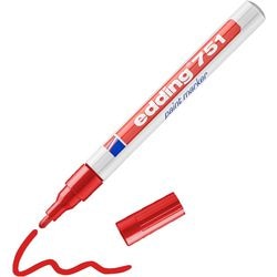 Rotulador de pintura Edding 751 rojo (fino) | 10 piezas
