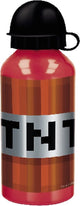 Stor minecraft aluminium drinkfles - 400 ml - lichtgewicht – lekvrije schroefdop – drinkfles voor kinderen – rood zwart