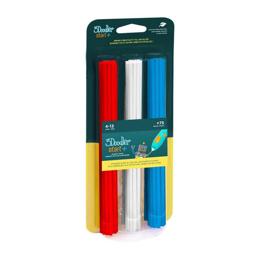 Spectron 3doodler refill pack start+ - red white blue
