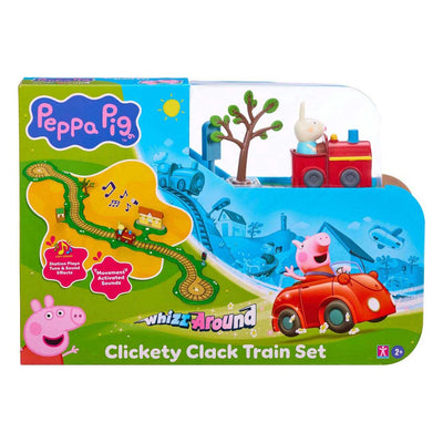Peppa sfreccia sul set del trenino clic-clac