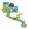 Gear2play peppa pig whizz around - klik-klak trein speelset - modulaire rijbaan voor whizz around voertuigen - interactief met muziek en geluid