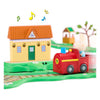 Gear2play peppa pig whizz around - klik-klak trein speelset - modulaire rijbaan voor whizz around voertuigen - interactief met muziek en geluid