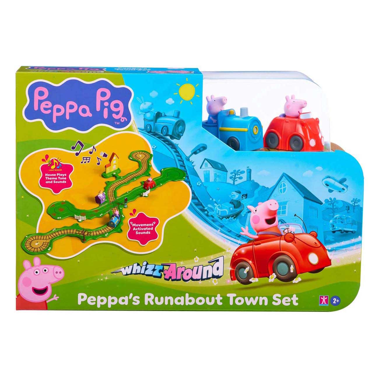 Spectron Peppa sfreccia intorno al set Runabout Town di Peppa