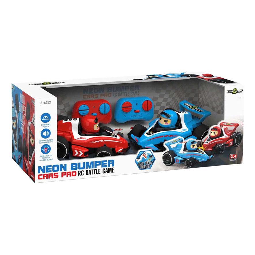 Gear2play RC Formula 1 Autoscontri con paraurti al neon 2 in 1