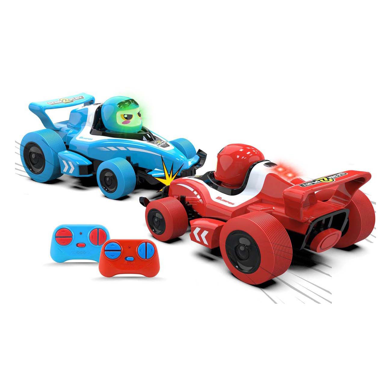 Gear2play RC Formula 1 Autoscontri con paraurti al neon 2 in 1