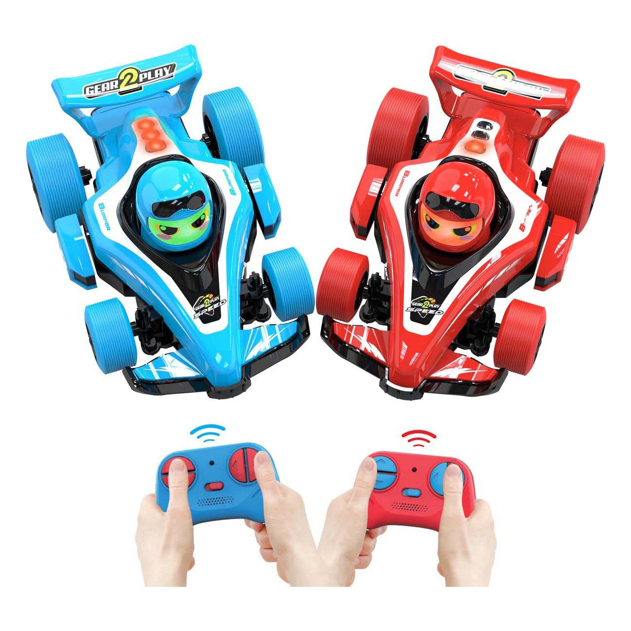 Gear2play RC Formula 1 Autoscontri con paraurti al neon 2 in 1