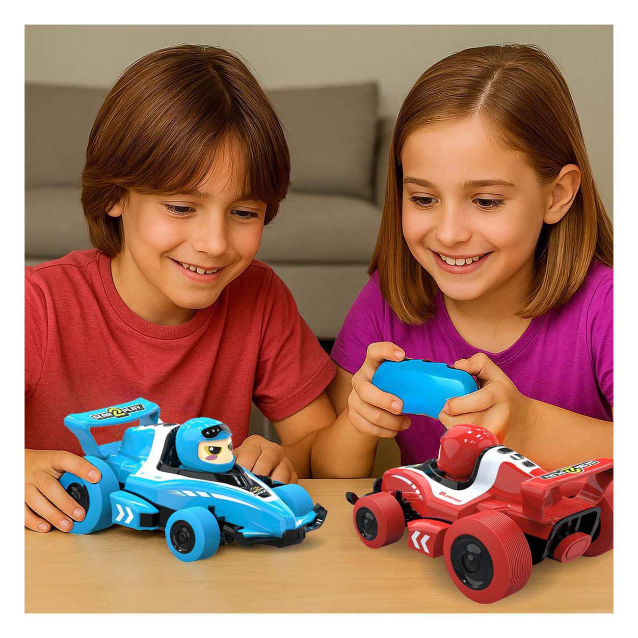 Gear2play RC Formula 1 Autoscontri con paraurti al neon 2 in 1
